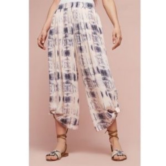 elevenses Pants - Anthropologie Elevenses Newport Wide Leg Crop Harem Pants Size Large